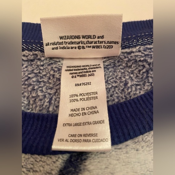 Wizarding World Harry Potter Fleece Pajama Loungewear Sweatshirt Fuzzy Soft XL - Picture 5 of 7